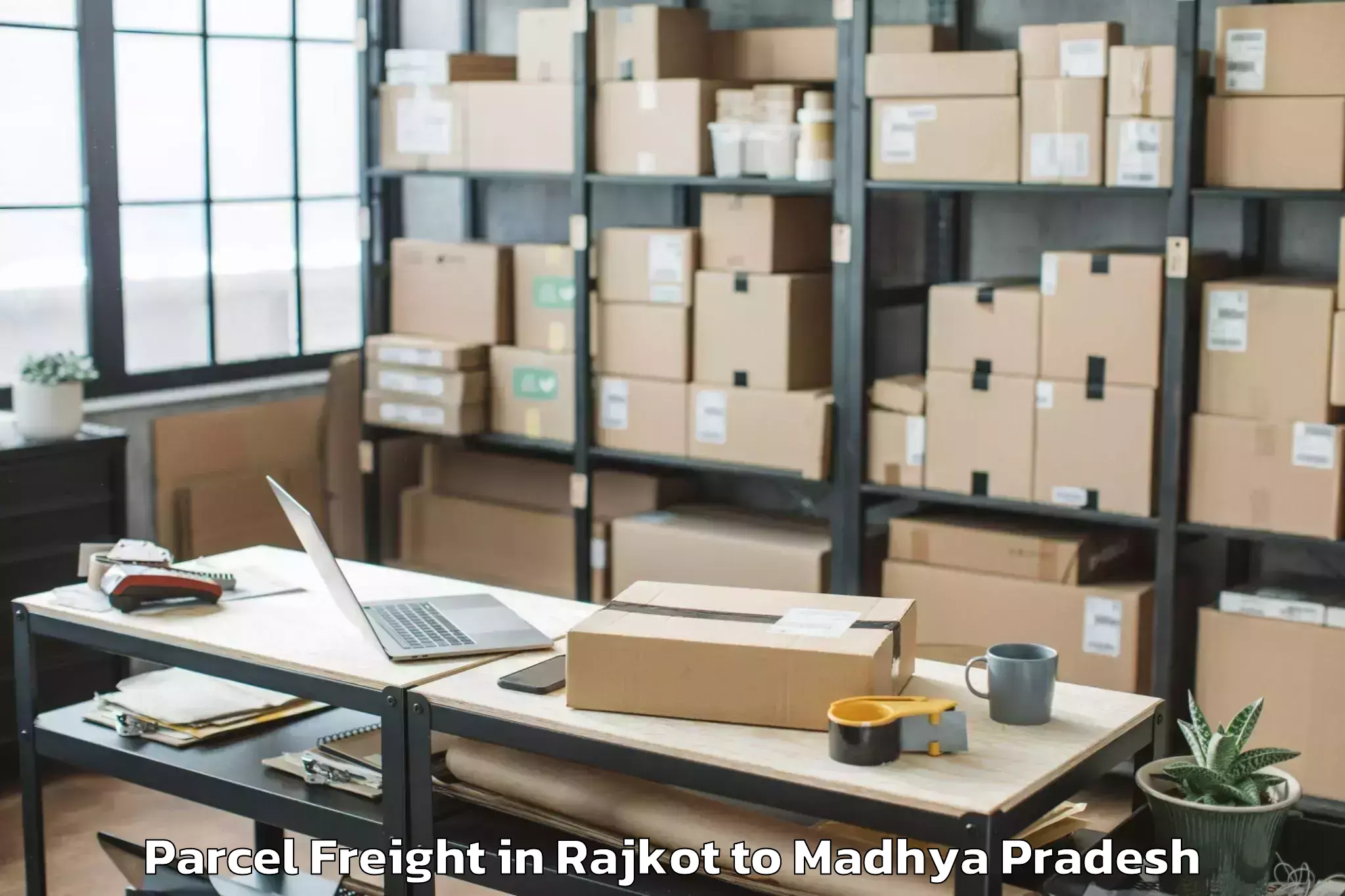 Trusted Rajkot to Badnawar Parcel Freight